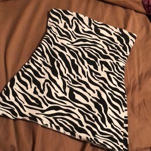Zebra tube top